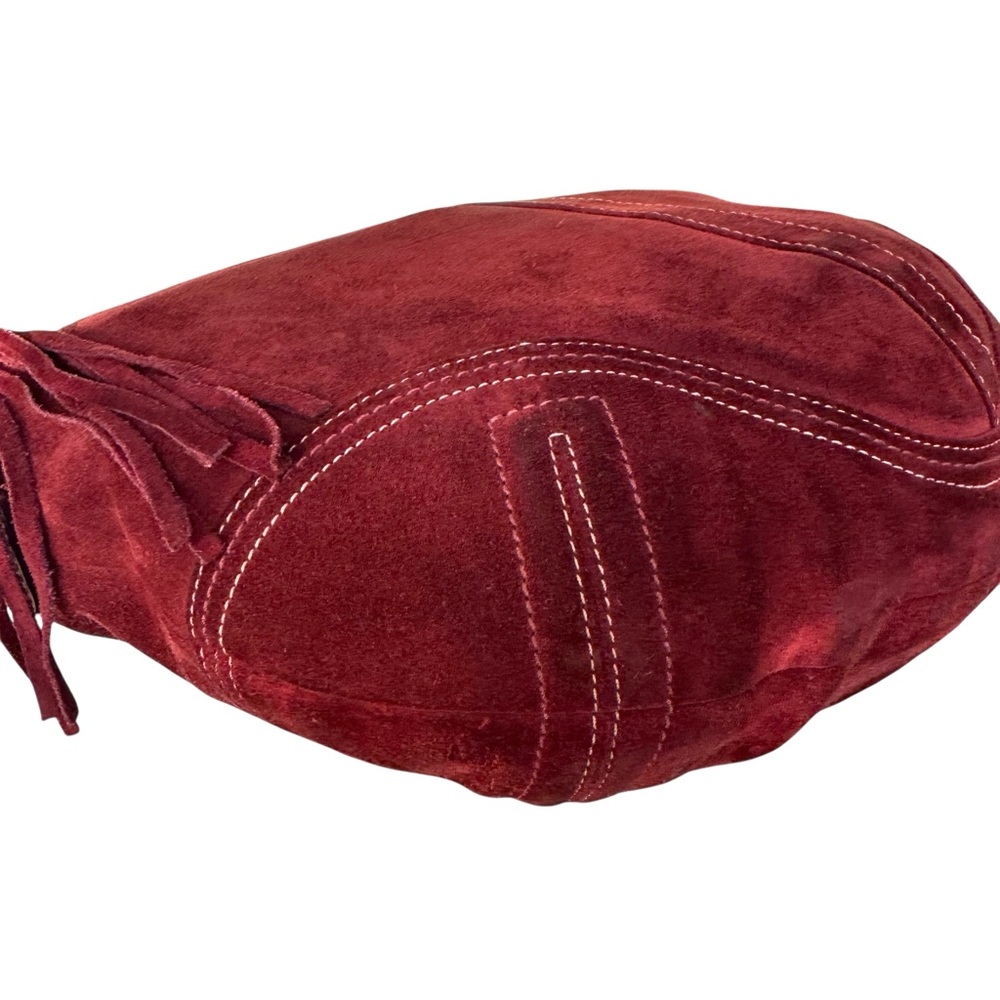 Vintage Coach Soho Red Suede Hobo Shoulder Bag - Picture 13 of 15